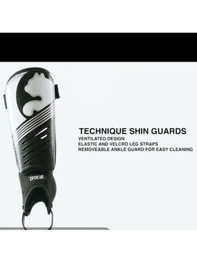 🆕- Puma Procat Black and White Shin Guards. Size: Adult Large